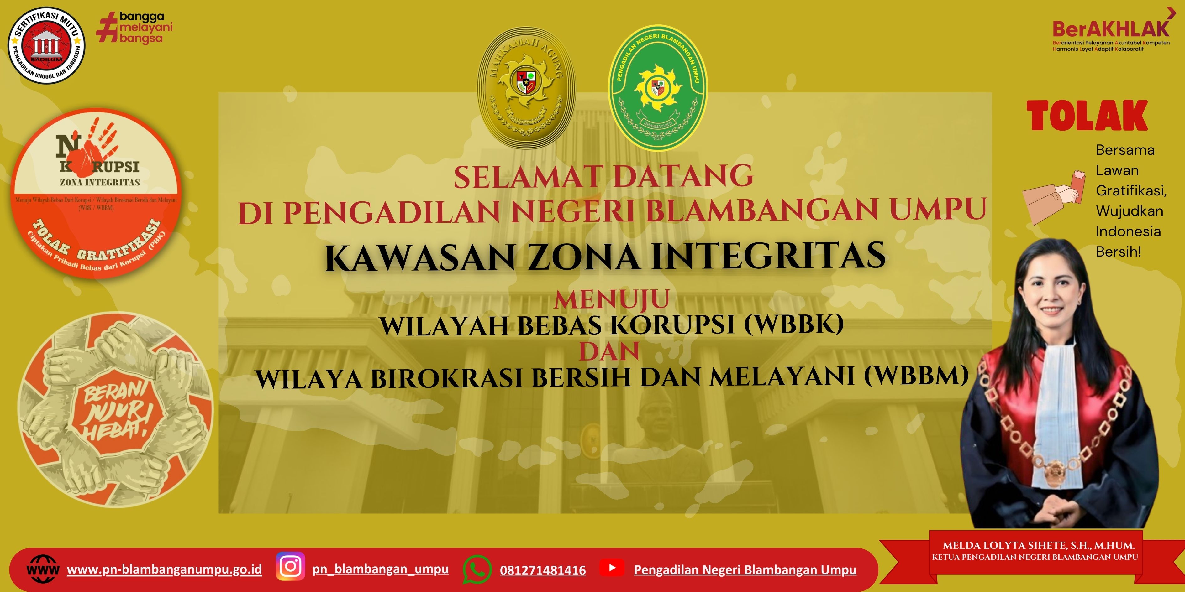Banner kawasan integritas
