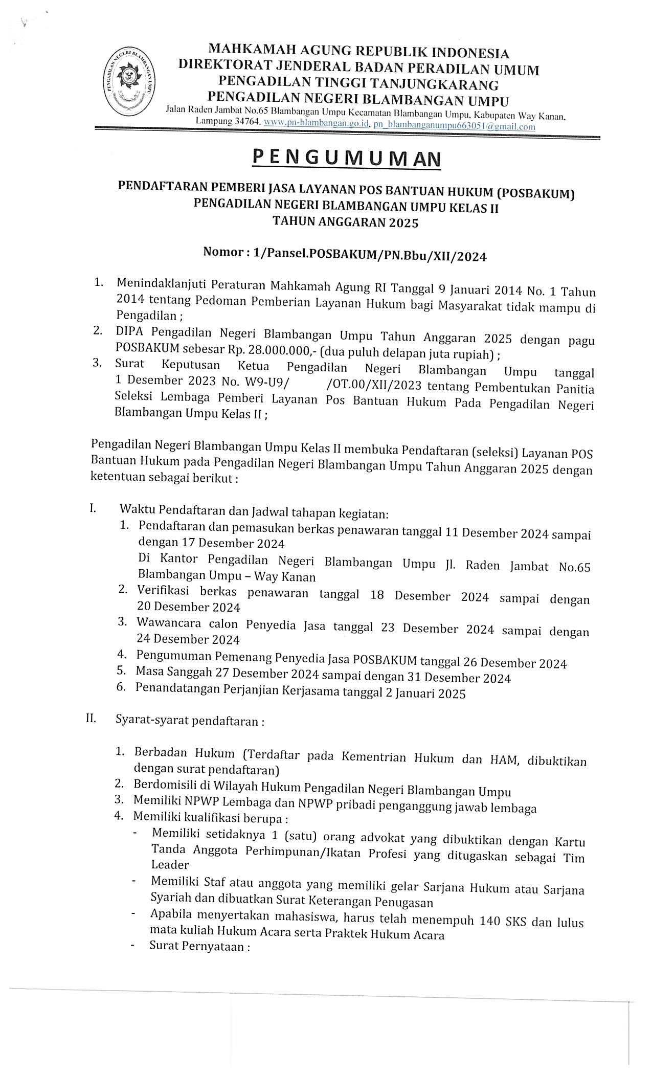 lelang pos bakum1